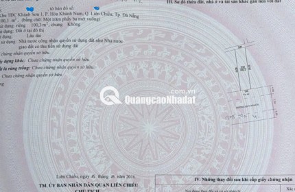 Bán đất mặt tiền Trà Na 4, phường Hòa Khánh Nam